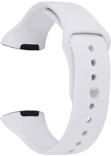 Eternico Fitbit Charge 3 / 4 Silicone White (Large) - Watch Strap - Main image