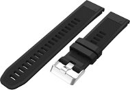 Eternico Garmin Quick Release 22 Silikonarmband Silikon Silberfarbene Schnalle schwarz - Armband