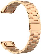 Eternico Stainless Steel Band Silver Steel Buckle Quick Release 22mm rose gold - Watch Strap