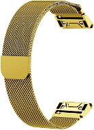 Eternico Elegance Milanese Band Steel Silver Buckle pro Garmin QuickFit 20mm Gold - Armband