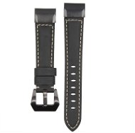 Eternico Garmin Quick Release 22 Echtes Leder Schwarz - Armband