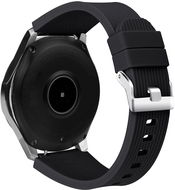 Eternico Essential Vertical Grain Silver Buckle universal Quick Release 22mm Schwarz - Armband