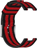 Eternico Canvas Stripes for Amazfit T-Rex Red and Black - Watch Strap