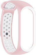 Eternico Sporty Silk Pink and White for Xiaomi Mi Band 5 / 6 - Watch Strap