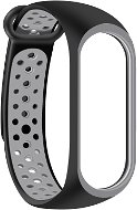 Eternico Sporty solid black and gray preXiaomi Mi band 5 / 6 - Remienok na hodinky