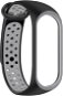 Eternico Sporty Solid Black and Grey for Xiaomi Mi Band 5 / 6 - Watch Strap