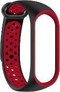 Eternico Sporty Solid Black and Red for Xiaomi Mi Band 5 / 6 - Watch Strap