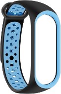 Eternico Sporty Solid Black and Blue for Xiaomi Mi Band 5 / 6 - Watch Strap
