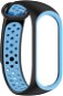 Eternico Sporty solid black and blue pre Xiaomi Mi band 5 / 6 - Remienok na hodinky