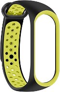 Eternico Sporty for Xiaomi Mi band 5 / 6 Solid Black and Yellow - Watch Strap