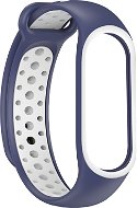 Eternico Sporty for Xiaomi Mi band 5 / 6 / 7 aqua blue and white - Watch Strap
