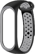 Eternico Sporty pre Xiaomi Mi band 5/6/7 solid black and gray - Remienok na hodinky
