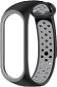 Remienok na hodinky Eternico Sporty pre Xiaomi Mi band 5/6/7 solid black and gray - Řemínek