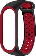 Eternico Sporty na Xiaomi Mi band 5/6/7 solid black and red - Remienok na hodinky