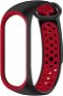 Remienok na hodinky Eternico Sporty na Xiaomi Mi band 5/6/7 solid black and red - Řemínek