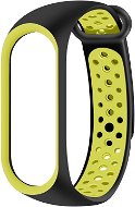Remienok na hodinky Eternico Sporty na Xiaomi Mi band 5/6/7 solid black and yellow - Řemínek