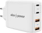 Nabíječka do sítě AlzaPower G300 GaN Fast Charge 100W bílá - Nabíječka do sítě