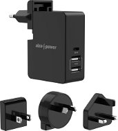 AlzaPower T300 Travel Charger - fekete - Töltő adapter