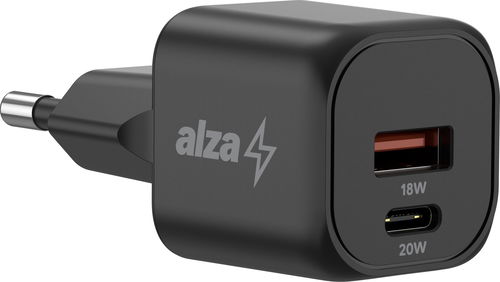 AlzaPower G351CA Fast Charge 20W fekete - Töltő adapter - Fő fotó