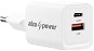 Nabíječka do sítě AlzaPower G400CA Fast Charge 35W bílá - Nabíječka do sítě