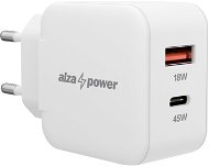 Töltő adapter AlzaPower A145 Fast Charge - 45W, fehér - Nabíječka do sítě