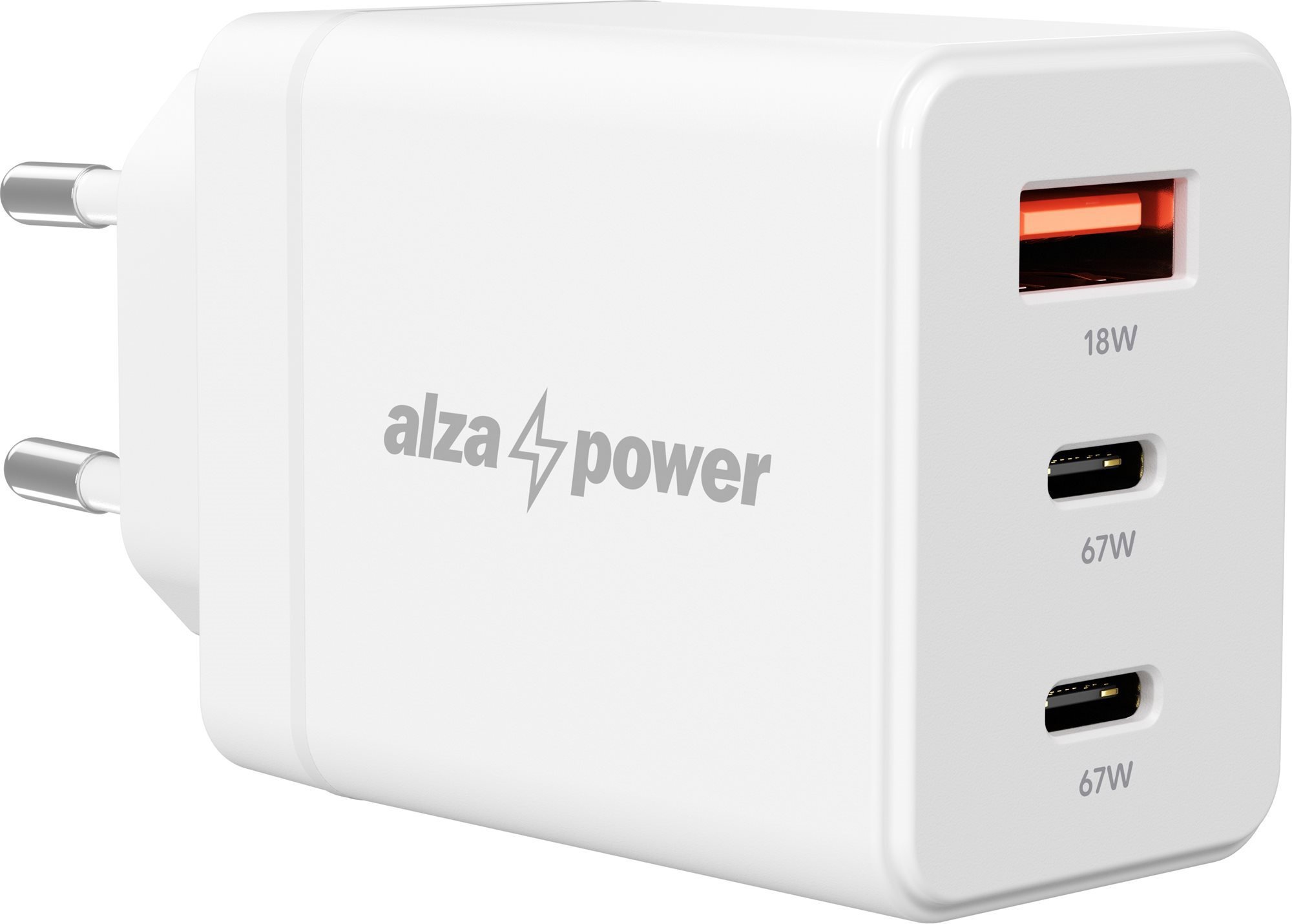 Nabíječka do sítě AlzaPower Ultimate X500 67W Bílá