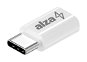 AlzaPower Mini USB-C – micro USB White - Redukcia