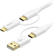 AlzaPower MultiCore 4in1 USB 60W 480Mbps 2m White - Data Cable