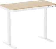 AlzaErgo Table ET6 AiO Charge 118x60 cm white + laminate birch - Height Adjustable Desk