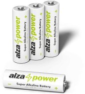 Jednorazová batéria AlzaPower Super Alkaline LR6 (AA) 4 ks v eko-boxe - Jednorázová baterie