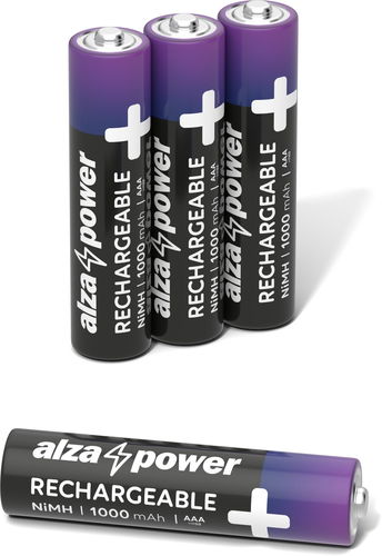 AlzaPower Rechargeable HR03 (AAA) 1000 mAh 4ks - Nabíjecí baterie - Hlavní obrázek