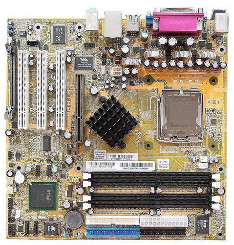 FIC PTM-865, i865G, int. VGA, DualCh DDR400, SATA RAID, USB2.0, FW, LAN, Sc775, mATX - Motherboard - Main image