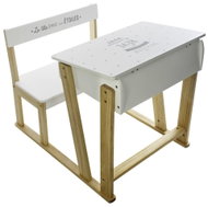 Atmosphera Se židličkou, sklopná deska s úložným prostorem, bílý, 79 × 58 × 64 cm - Kids' Table