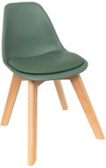 Atmosphera For Kids Mini Baya, skandinávský styl, plastový sedák, bukové nohy, zelená - Baby Highchair