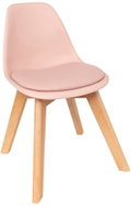 Atmosphera For Kids Mini Baya, skandinávský styl, plastový sedák, bukové nohy, růžová - Baby Highchair