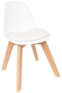 Atmosphera For Kids Mini Baya, skandinávský styl, plastový sedák, bukové nohy, bílá - Baby Highchair