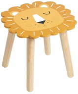 Home Styling Collection Safari lev, stolička bez opěradla, MDF a borovicové nohy, 28 × 28 × 27 cm - Baby Highchair
