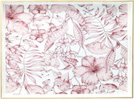 Andrea Fontebasso PARTY TIME Tray with flowers 48 × 35 cm rectangular - Tray