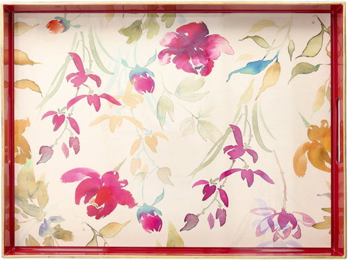 Andrea Fontebasso PARTY TIME Tablett mit Blumen 48 × 35 cm rechteckig - Tablett - Hauptbild