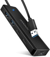 AXAGON HUE-C2A TRAVEL Hub, USB-A 5Gbps, 2x USB-A, 2x USB-C Power IN, cable 19 cm - USB Hub
