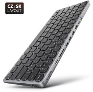 AXAGON HMC-KB-SK Keyboard Hub, USB-C 5 Gb/s, 3× USB-A, HDMI 4k/60 Hz, SD/mSD, audio, PD 100 W - Dokovacia stanica