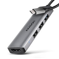 AXAGON HMC-H3A, STARTER 4-in-1 Hub, USB-C 5Gbps, 3x USB-A, HDMI 4k/30Hz, USB-C cable 15 cm - Dokovací stanice