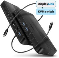 AXAGON HMC-DL-KVM, DisplayLink Docking Station, HDMI & DP 4K/60Hz, RJ-45, SD/mSD, audio, PD 100 W - Docking Station