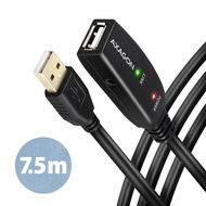 AXAGON ADR-207 USB 2.0 active extension/repeater cable USB A -> USB A, 7,5 m - Dátový kábel