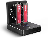 AXAGON ADSA-M2C22, Dual M.2 NVMe & SATA SSD Docking and Cloning Station, USB-C 20 Gbps - External Docking Station
