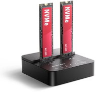 AXAGON ADSA-M2C22L, Dual M.2 NVMe SSD Docking and Cloning Station, USB-C 20 Gbps - External Docking Station