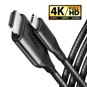 Videokabel AXAGON RVC-HI2MC, USB-C -> HDMI 2.0 cable 1.8m, 4K/60Hz HDR10, metal case, braided - Video kabel