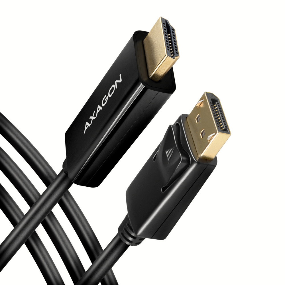 AXAGON RVD-HI14C2, DisplayPort -> HDMI 1.4 cable 1.8m, 4K/30Hz