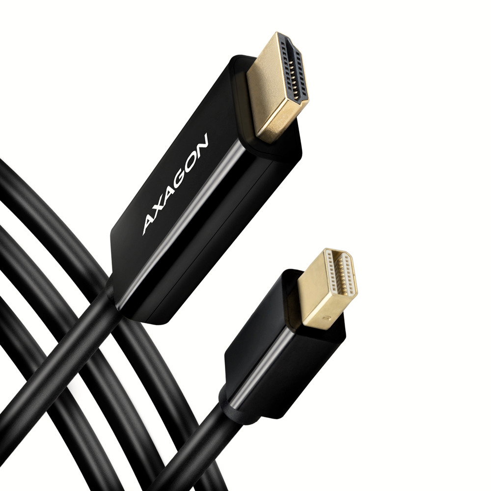 AXAGON RVDM-HI14C2, Mini DisplayPort -> HDMI 1.4 cable 1.8m, 4K/30Hz
