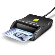 Electronic ID Reader AXAGON CRE-SM3N Smart card / ID card FlatReader, USB-A cable 1.3 m - Čtečka eObčanek